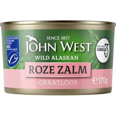 Alle John West roze zalm 170-213 gram