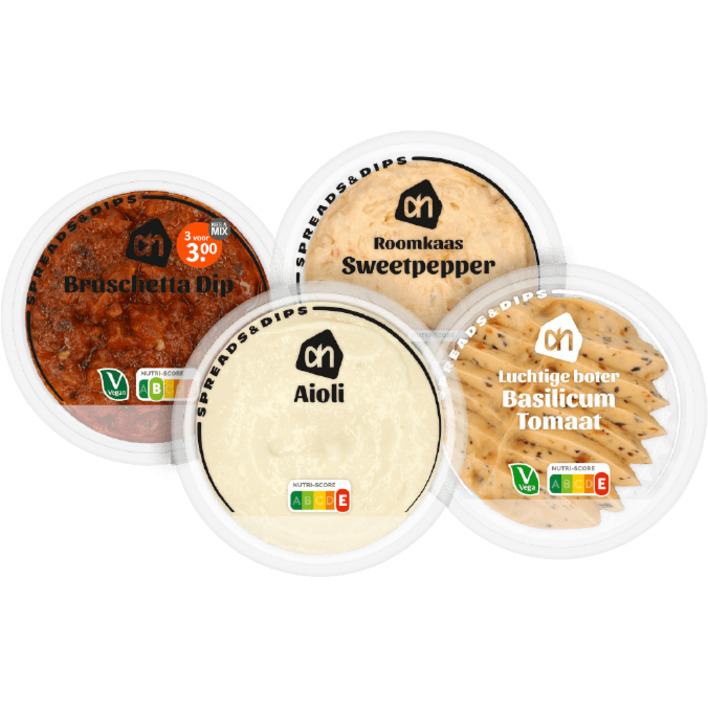 AH Borrel kleintjes spreads & dips van de versafdeling