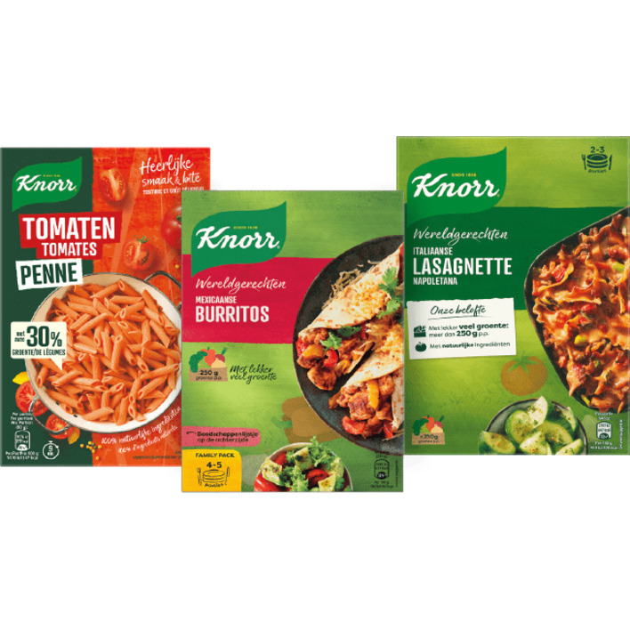 Alle Knorr wereldgerechten en pasta's