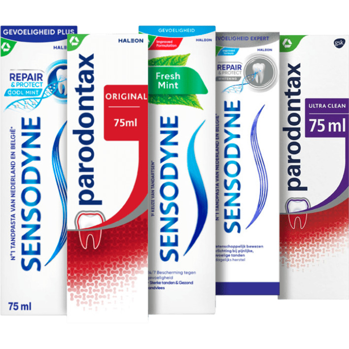 Alle Sensodyne en Parodontax