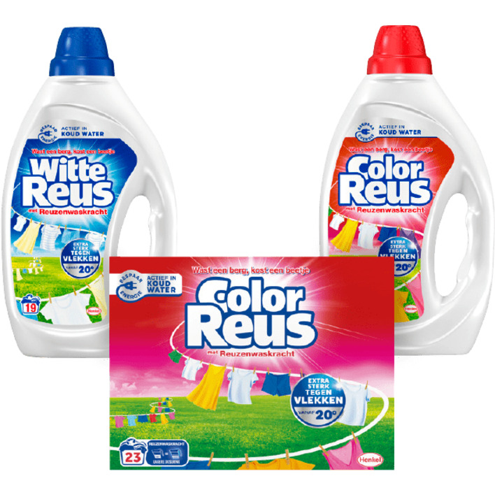 Alle Reus wasmiddelen t/m 23 wasbeurten