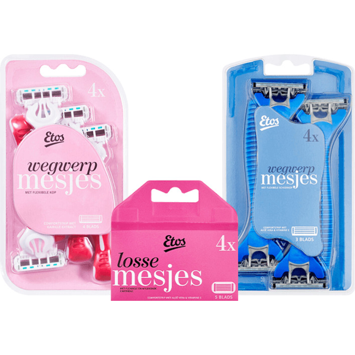 Etos navulmesjes en scheersystemen