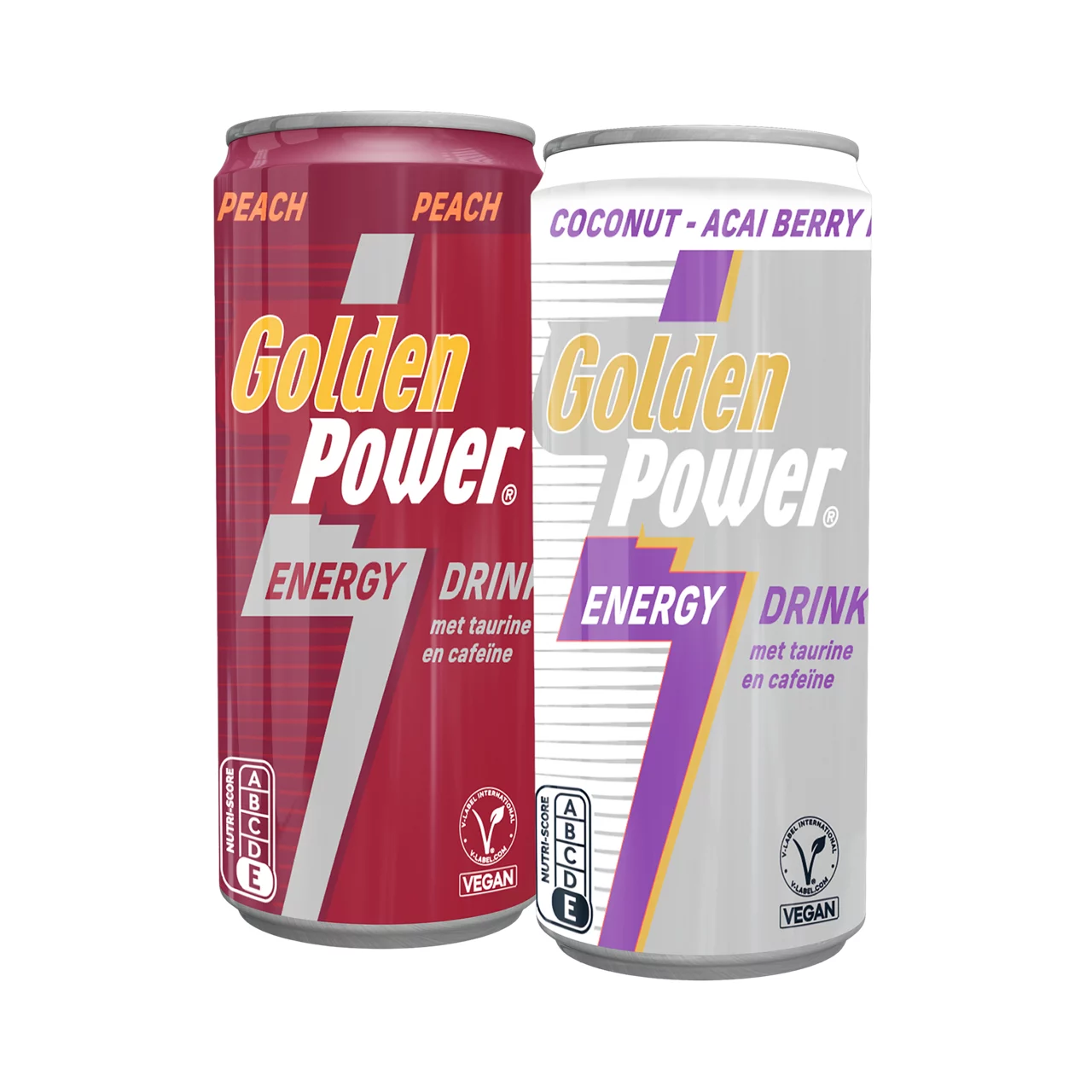 GOLDEN POWER Energydrink perzik of kokosnoot-açaibes*