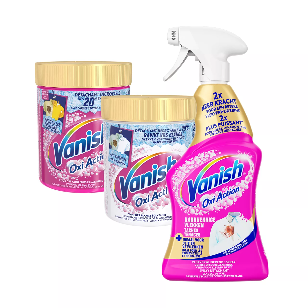 VANISH Oxi Action poeder of spray tegen vlekken