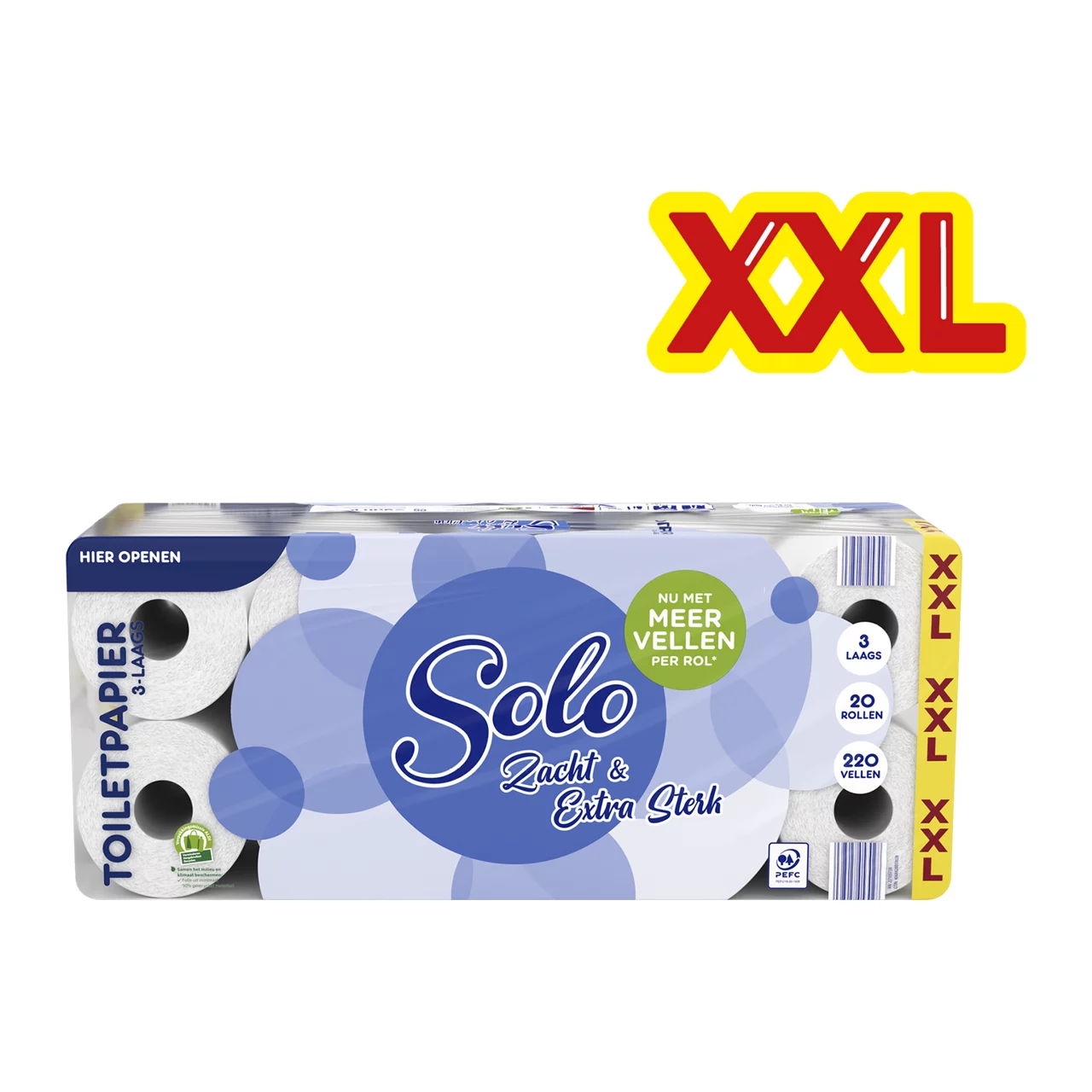 SOLO 3-laags toiletpapier