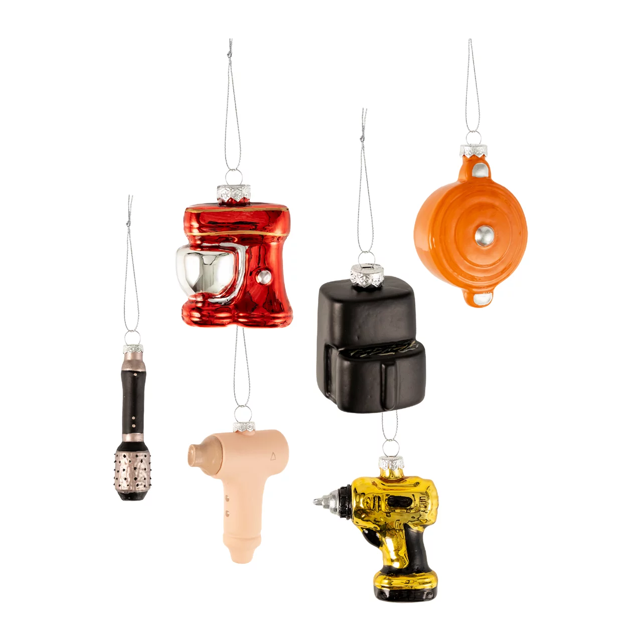 HOME CREATION Glazen kerstboomhangers