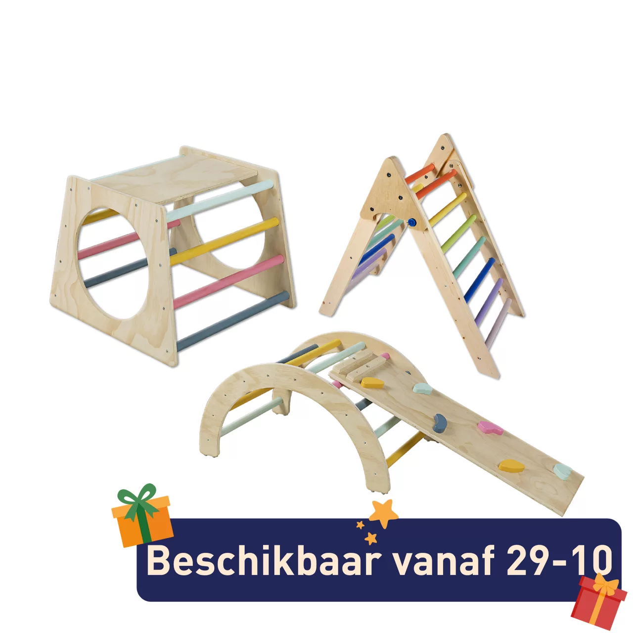 TOYLINO Houten klimboog met plank