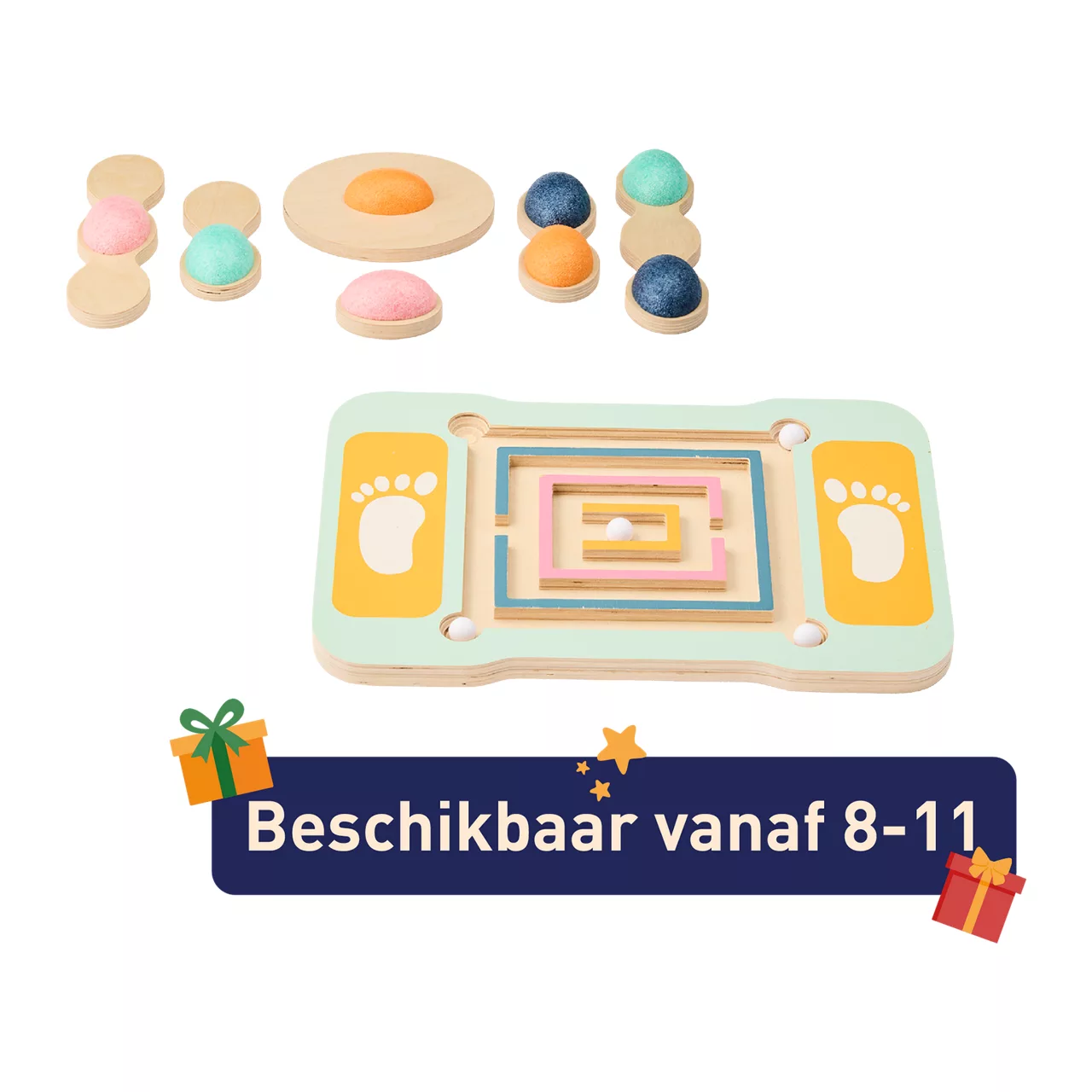 TOYLINO Houten balanceerbord of -stenen