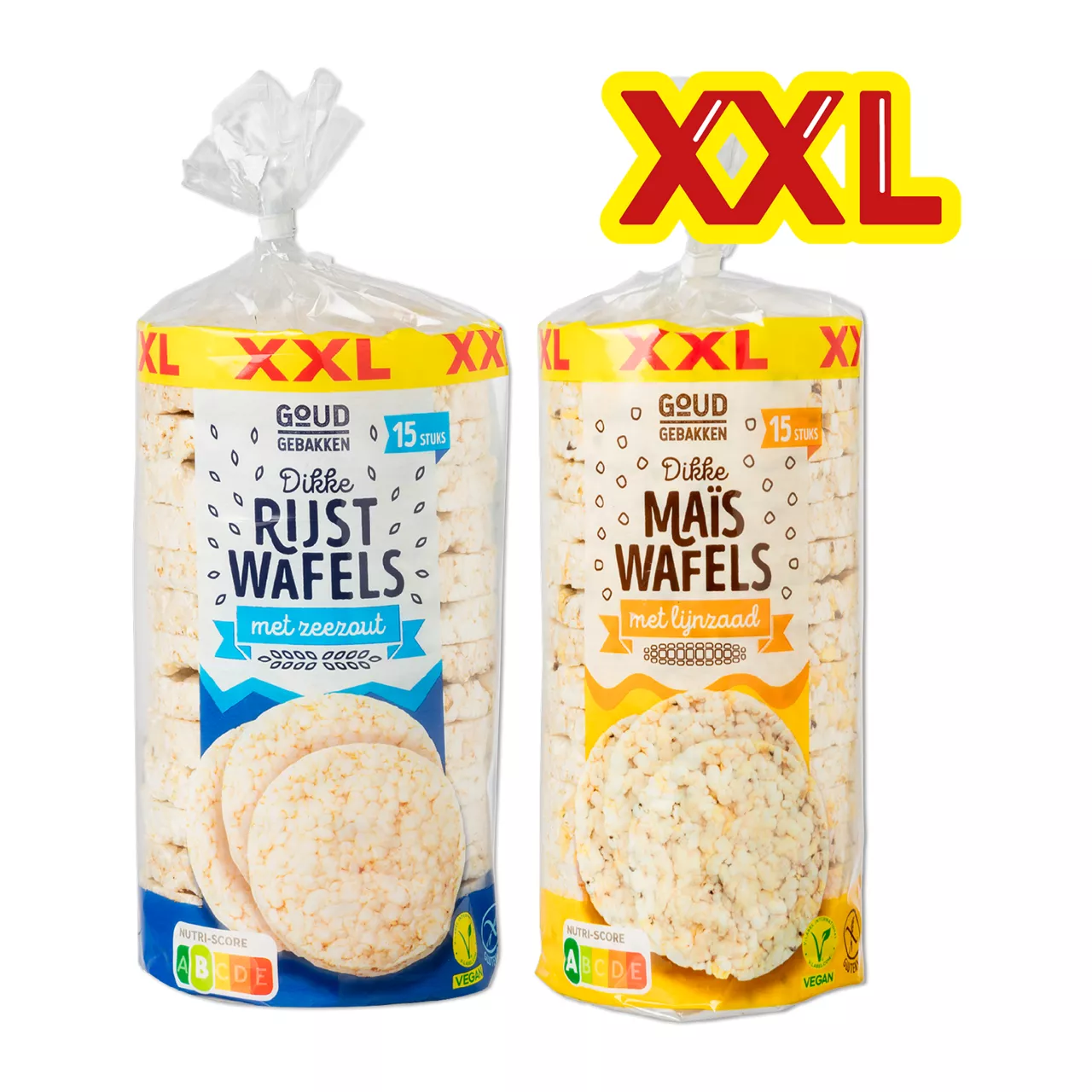 GOUD GEBAKKEN Dikke rijst- of maïswafels