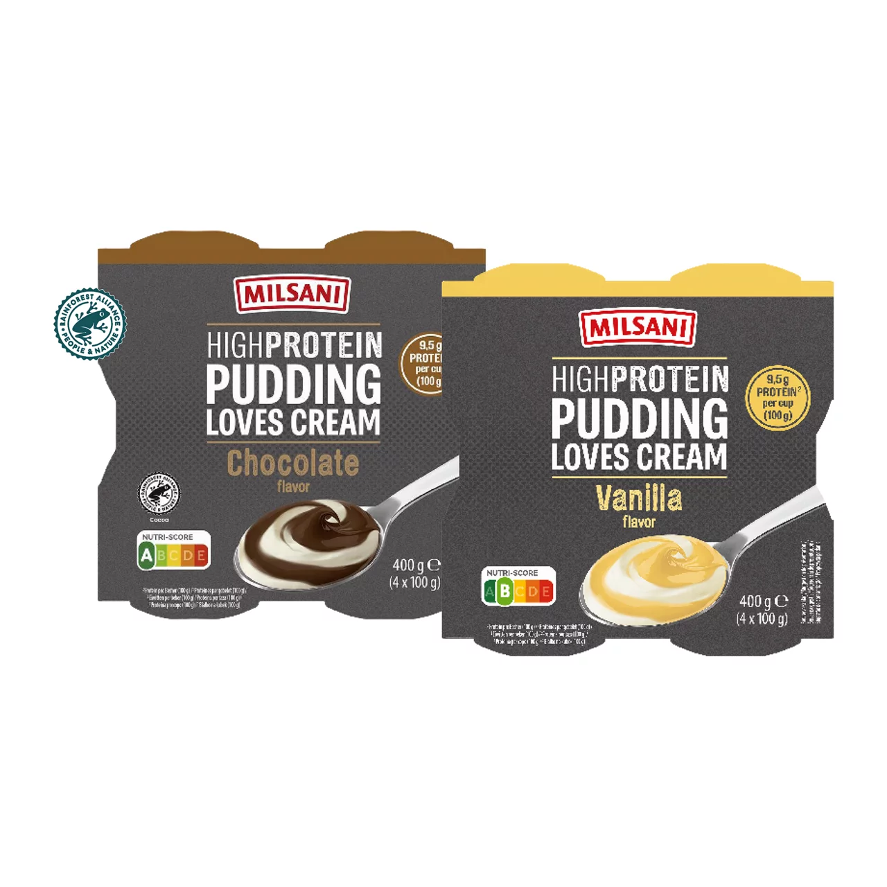 MILSANI 4-pack high protein pudding swirl