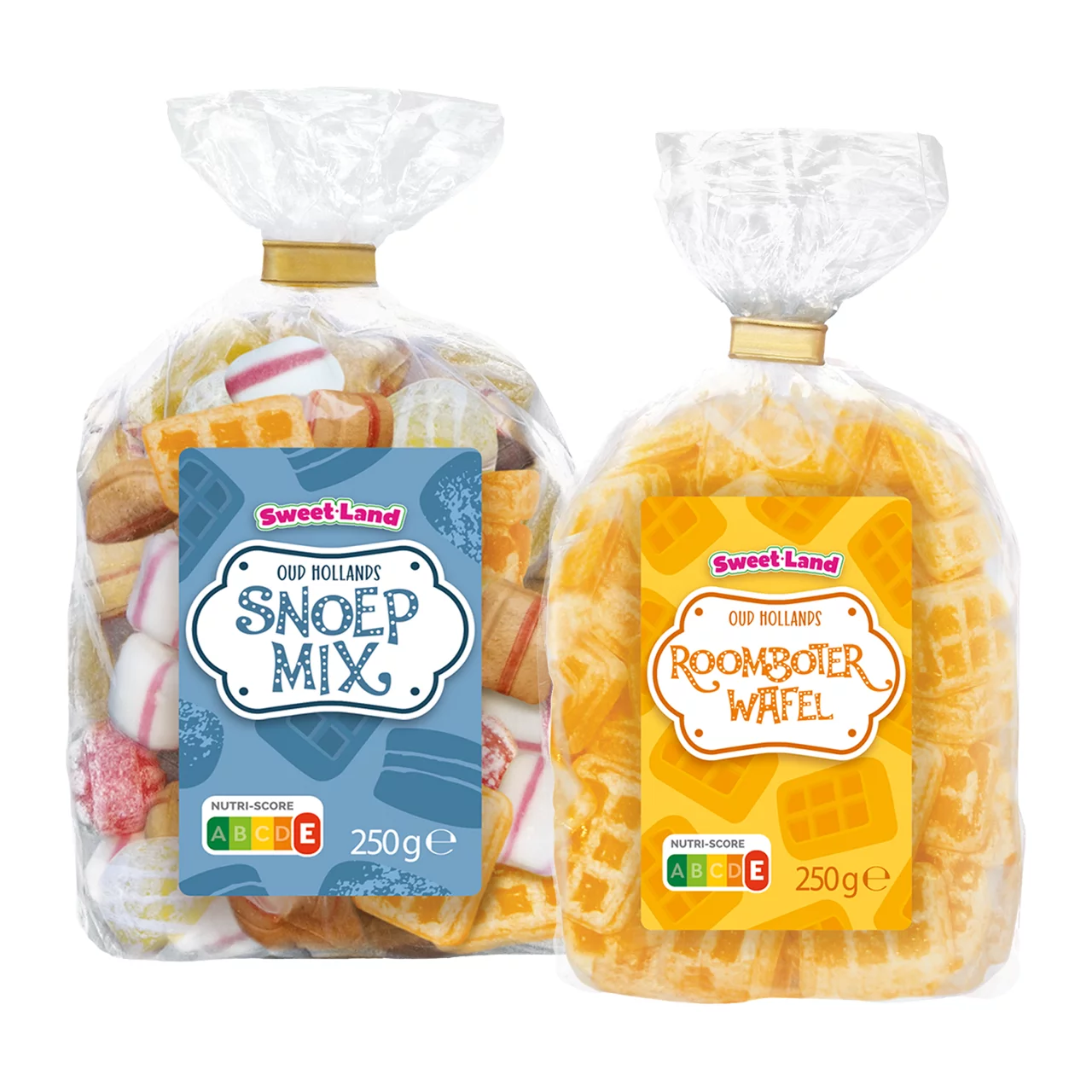 SWEET·LAND Oud-Hollandse snoepmix of roomboterwafels