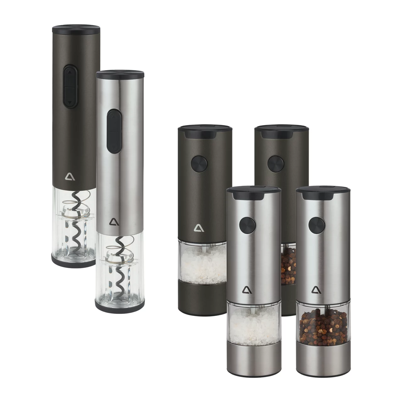 AMBIANO Elektrische peper- en zoutmolen of elektrische kurkentrekker