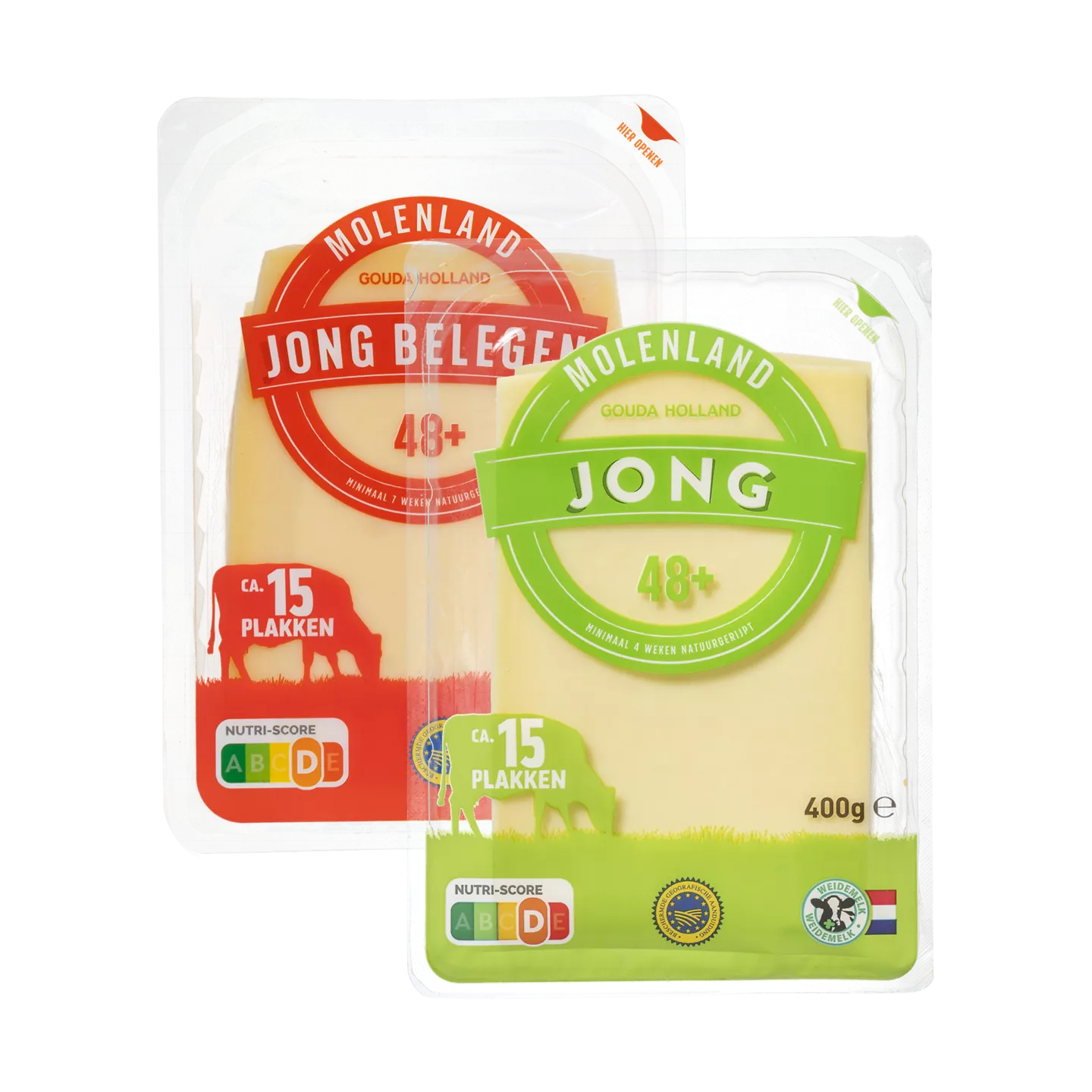 MOLENLAND Goudse kaas 48+ plakken jong of jong belegen