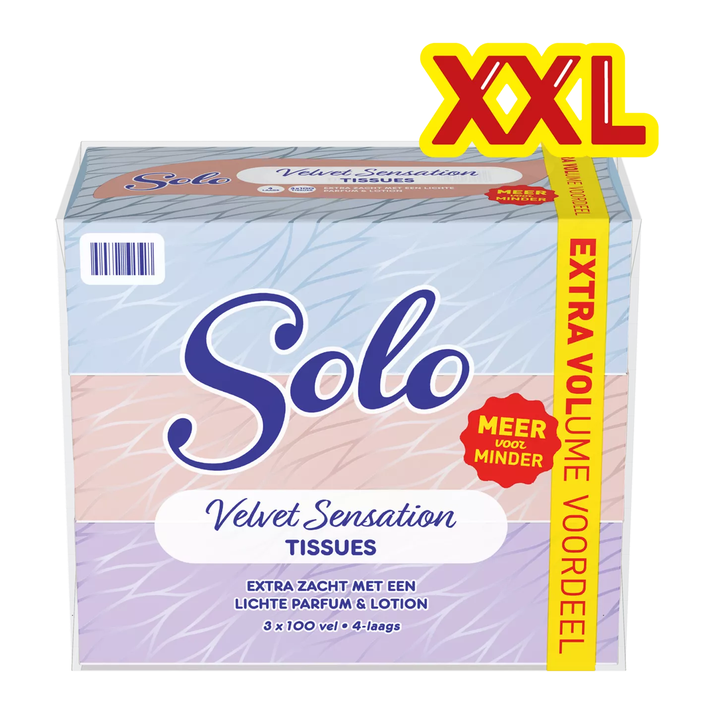 SOLO 3-pack tissues velvet sensation