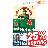 Heineken, Silver, Birra Moretti Pilsener of 0.0