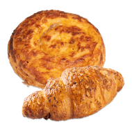 Ronde kaassuisse of ham-kaas croissant
