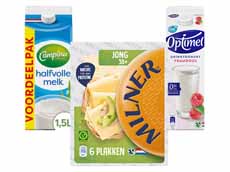 Bij 12,50 Optimel drinkyoghurt, Milner, Campina Kwark of Verse Melk, Friesche Vlag gratis bezorging