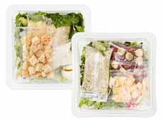 Groene salades caesar, Italiaans, komkommer tomaat of boeren