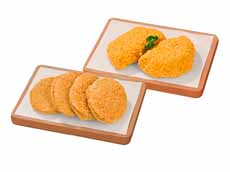Kipschnitzels en burgers