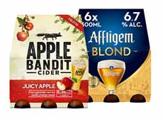 Affligem, Apple Bandit, Corona, Grolsch Speciaal of Hoegaarden