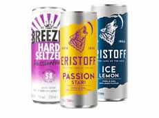 Bacardi breezer, Bombay, William Lawson of Eristoff