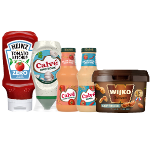 Heinz, Calvé of Wijko sauzen