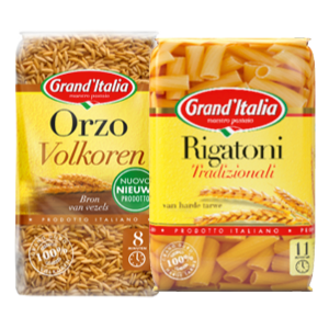 Grand Italia Volkoren Orzo en Rigatoni