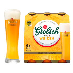 Gratis Glas bij 1 Multipack Grolsch Weizen