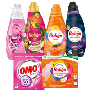 Alle Robijn Klein & Krachtig, Quickwash, wasmiddeldoekjes of Omo