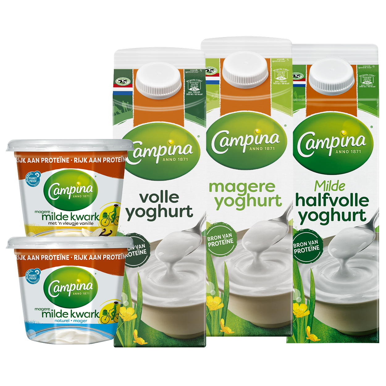Campina kwark of yoghurt