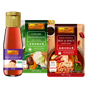 Lee Kum Kee sesam oil, Hotpot Umami Mushroom en Hot Pot Sichuan