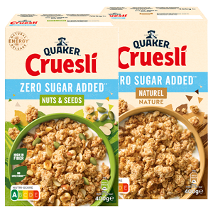 Quaker Cruesli Zero Sugar Added