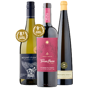 Mount Fishtail Sauvignon Blanc of Blush, Terra Pura Cabernet Sauvignon Single Vineyard of Araldica Moscato d 'Asti