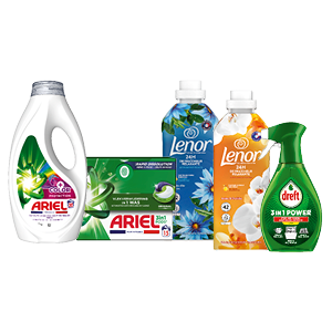 Gratis Dreft spray bij aankoop van Ariel of Lenor