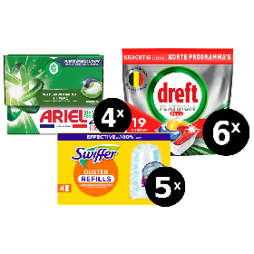 Ariel, Lenor, Swiffer en Dreft