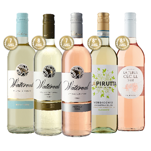 La Fleur Cecile Rosé, Waterval Pinot Grigio, Moscato, Rose of Chardonnay Colombard of La Pirutta Verdicchio