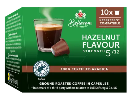 Koffiecapsules met hazelnootsmaak