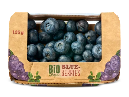 Bio blauwe bessen, bramen of frambozen