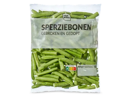Sperziebonen gebroken en gedopt