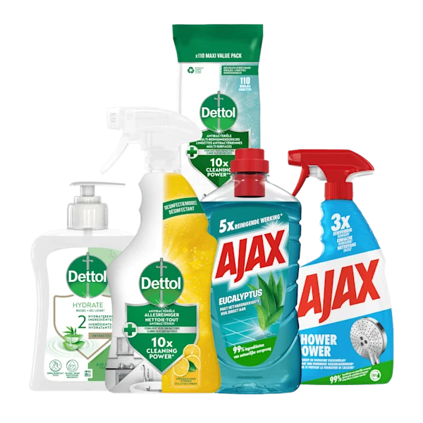 Dettol en Ajax Allesreiniger