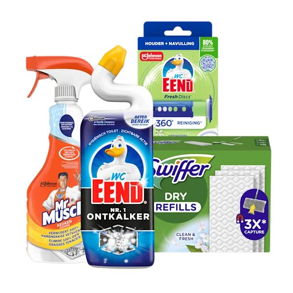 Alle Wc Eend, Mr Muscle en Swiffer