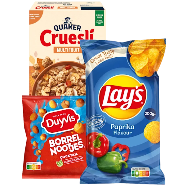 Lay's, Duyvis, Quaker