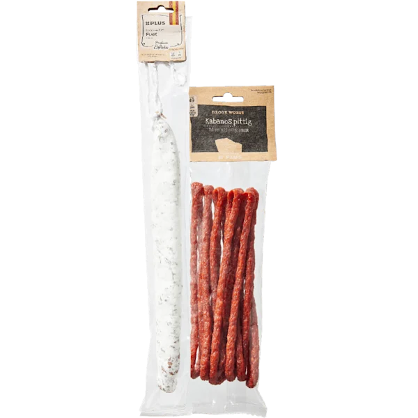 PLUS en GIJS Droge worst