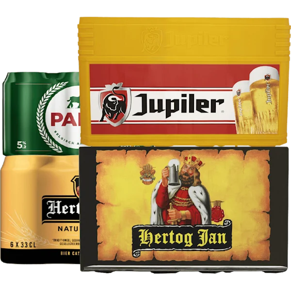 Hertog Jan, Jupiler en Palm Pils