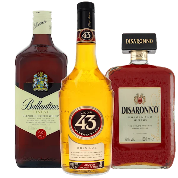 Ballantine's Whiskey, Disaronno Originale en Licor 43 Original