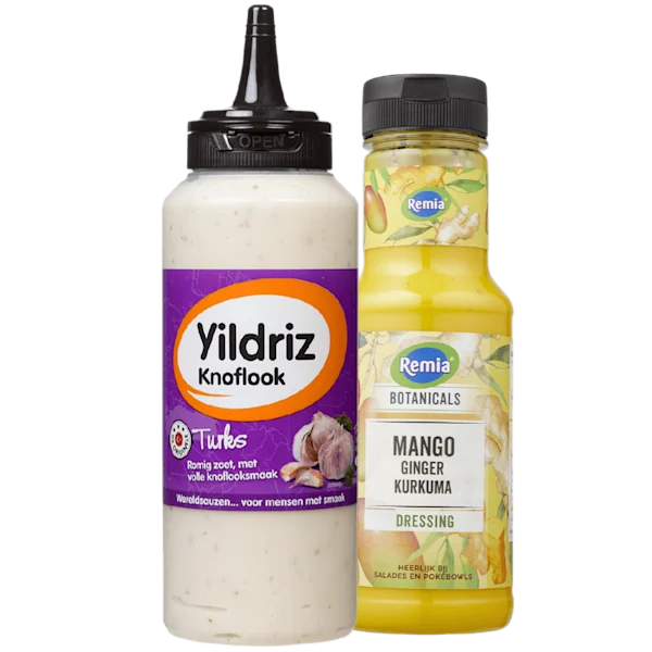 Remia BBQ sauzen en Botanical Dressing en Yildriz tafelsauzen