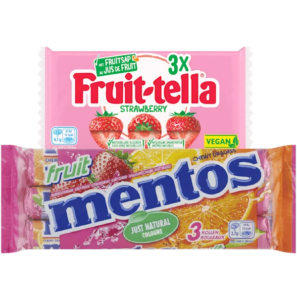 Mentos en Fruit-tella