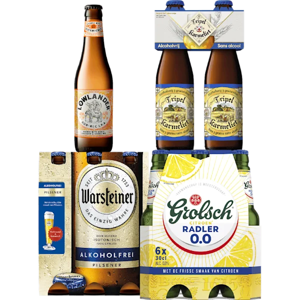 Lowlander 0.0% en Tripel Karmeliet 0.4%