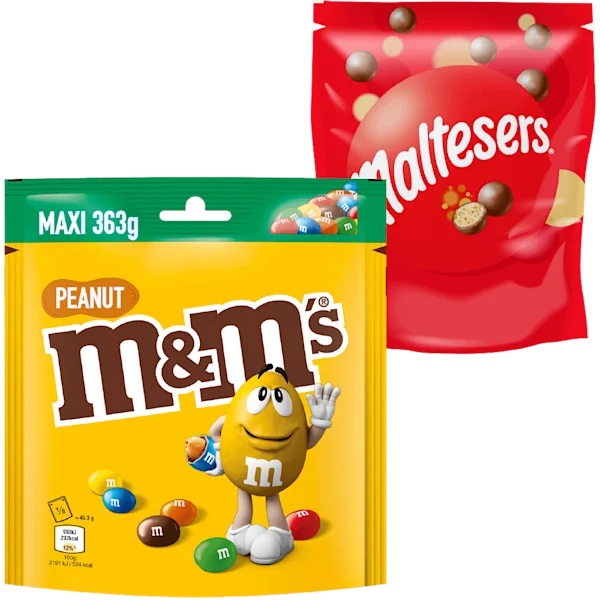 M&M's en Maltesers
