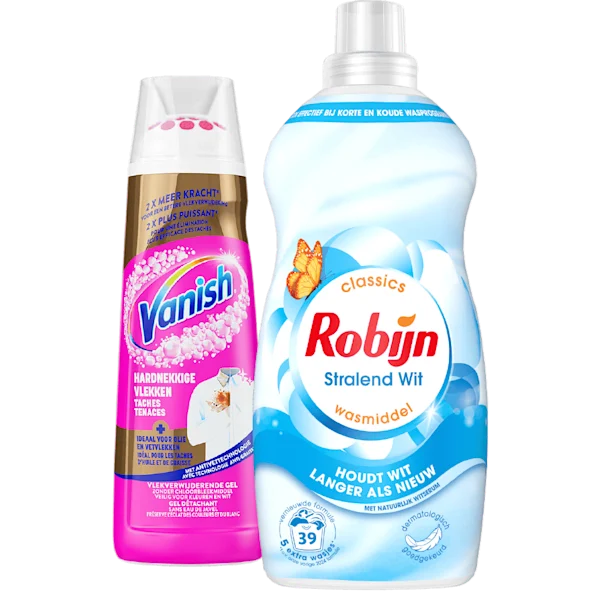Robijn Wasmiddel en Vanish